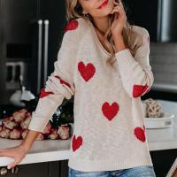 Acrylic Women Knitwear & loose heart pattern PC