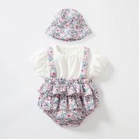 Cotton Crawling Baby Suit & for girl Crawling Baby Suit & Hat printed PC
