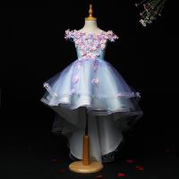 Gauze Princess Girl One-piece Dress  embroidered patchwork PC