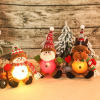 Wooden & Plush & Plastic Christmas Tree Hanging Decoration Cute & with LED lights handmade multi-colored PC