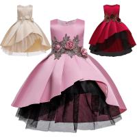 Polyester & Katoen Meisje Eendelige jurk Embroider Bloemen meer kleuren naar keuze stuk