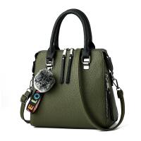 PU Leather Handbag soft surface & attached with hanging strap Polyester Cotton Solid PC