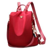 PU Leather with hole for headphone Backpack anti-theft & soft surface & waterproof Polyester Cotton Solid PC