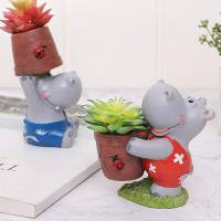 Resin Flower Pot Cute Painted PC