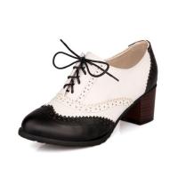 Synthetic Leather front drawstring Oxford Shoes Pair