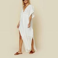 Acrylic Swimming Cover Ups side slit Solid white PC