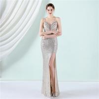 Polyester & Cotton Waist-controlled & Mermaid Long Evening Dress Sequin PC