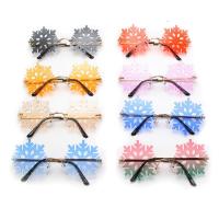 Metal without frame Sun Glasses unisex snowflake pattern PC