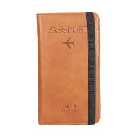 PU Leather Passport Holder Multi Card Organizer & soft surface Solid PC