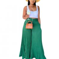 Cotton Wide Leg Trousers & loose Solid PC