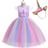 Cotton Slim & Princess Girl One-piece Dress patchwork PC