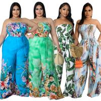 Polyester Wide Leg Trousers & Plus Size Long Jumpsuit printed PC