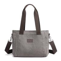 Canvas Shoulder Bag soft surface & attached with hanging strap Solid PC