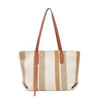 Cotton Linen Handbag soft surface striped PC