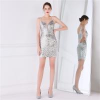 Sequin & Polyester Slim Short Evening Dress Sequin Others PC