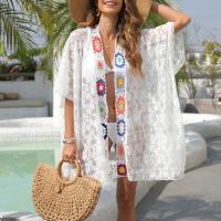 Polyester Swimming Cover Ups Floral Blanc : pièce