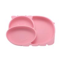 Silicone drop prevent Baby Division Plate  Fork & Present Box & Spoon patchwork PC