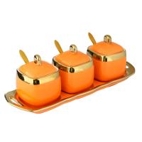 Keramik Würzbox Set, Solide, rötlich-orange,  Stück