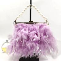 Turkey Hair Clutch Bag with chain & soft surface Solid PC