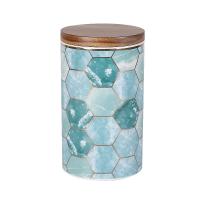 Ceramics Storage Jar tight seal handmade geometric PC