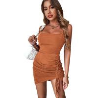 Polyester High Waist & Step Skirt Sexy Package Hip Dresses Solid PC
