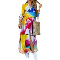 Polyester A-line One-piece Dress printed PC
