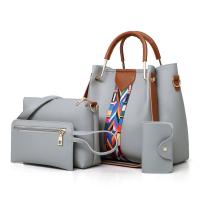 PU Leather Bucket Bag Bag Suit soft surface Handbags and Purses for Women Shoulder Bags Top-Handle Bags Tote Satchel 4pcs Set