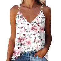 Polyester Tank Top & loose printed floral PC