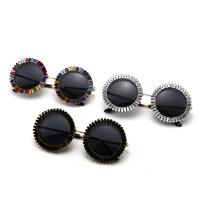 Metal & PC-Polycarbonate Sun Glasses for women & anti ultraviolet & with rhinestone PC