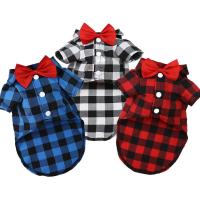Polyester Pet Dog Clothing patchwork plaid PC