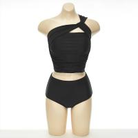 Polyamide & Spandex & Polyester Tankinis Set & two piece & padded plain dyed Solid Set