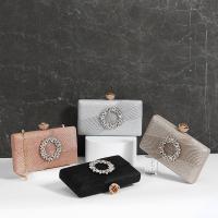 Plastic Clutch Bag attached with hanging strap & with rhinestone PC