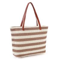 Polyester Woven Shoulder Bag for Travel & large capacity striped PC