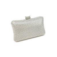 PU Leather & Polyester Pillow Shaped & Evening Party Clutch Bag with rhinestone PC