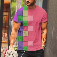 Poliéster Hombres camiseta de manga corta, impreso, diferente color y patrón de elección,  trozo