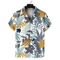 Polyester Mannen korte mouw Casual Shirt Afgedrukt verschillende kleur en patroon naar keuze stuk