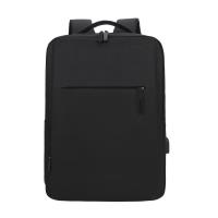 Cotton Linen & Nylon Computer Backpack large capacity & with USB interface Solid PC