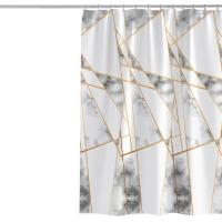 Polyester Douchegordijn Afgedrukt verschillende kleur en patroon naar keuze Witte stuk