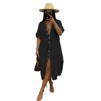 Polyester One-piece Dress & loose Solid PC