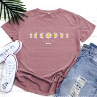 Baumwolle Frauen Kurzarm T-Shirts, Gedruckt, mehr Farben zur Auswahl,  Stück
