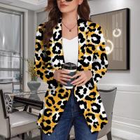 Polyester Plus Size Women Suit Coat slimming printed PC