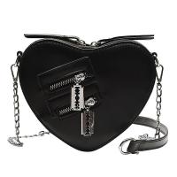 PU Leather Crossbody Bag with chain & soft surface Polyester Solid PC
