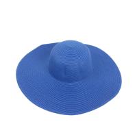 Straw foldable Sun Protection Straw Hat for women plain dyed Solid : PC
