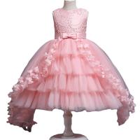 Polyester Slim & Princess & Ball Gown Girl One-piece Dress large hem design PC