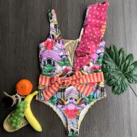 Polyamide scallop One-piece Swimsuit printed PC