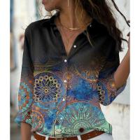Polyester Frauen Langarm Shirt, Gedruckt, unterschiedliches Muster zur Auswahl,  Stück