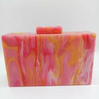 Acrylic hard-surface Clutch Bag with chain Marbling PC