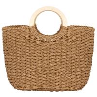 Straw hard-surface Woven Tote PC