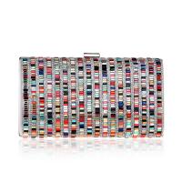 Metal & Rhinestone Box Bag & Evening Party Clutch Bag Polyester geometric multi-colored PC