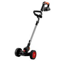 Aluminium Alloy & Engineering Plastics foldable Lawn Mower Rechargeable red and black PC